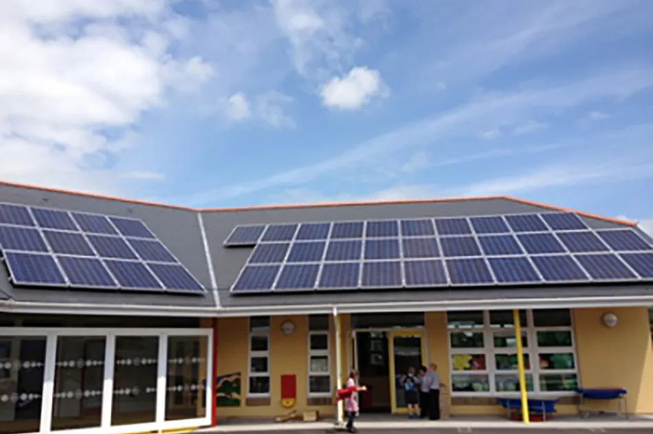Solar panel installation at Ty Croes School, Carmarthen